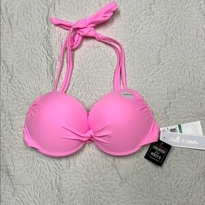 Salt + Cove Bright Pink Bikini top